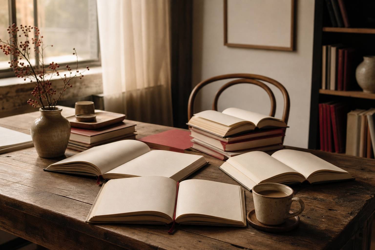 Personne lisant sur ereader dans un fauteuil confortable, bibliothèque chaleureuse