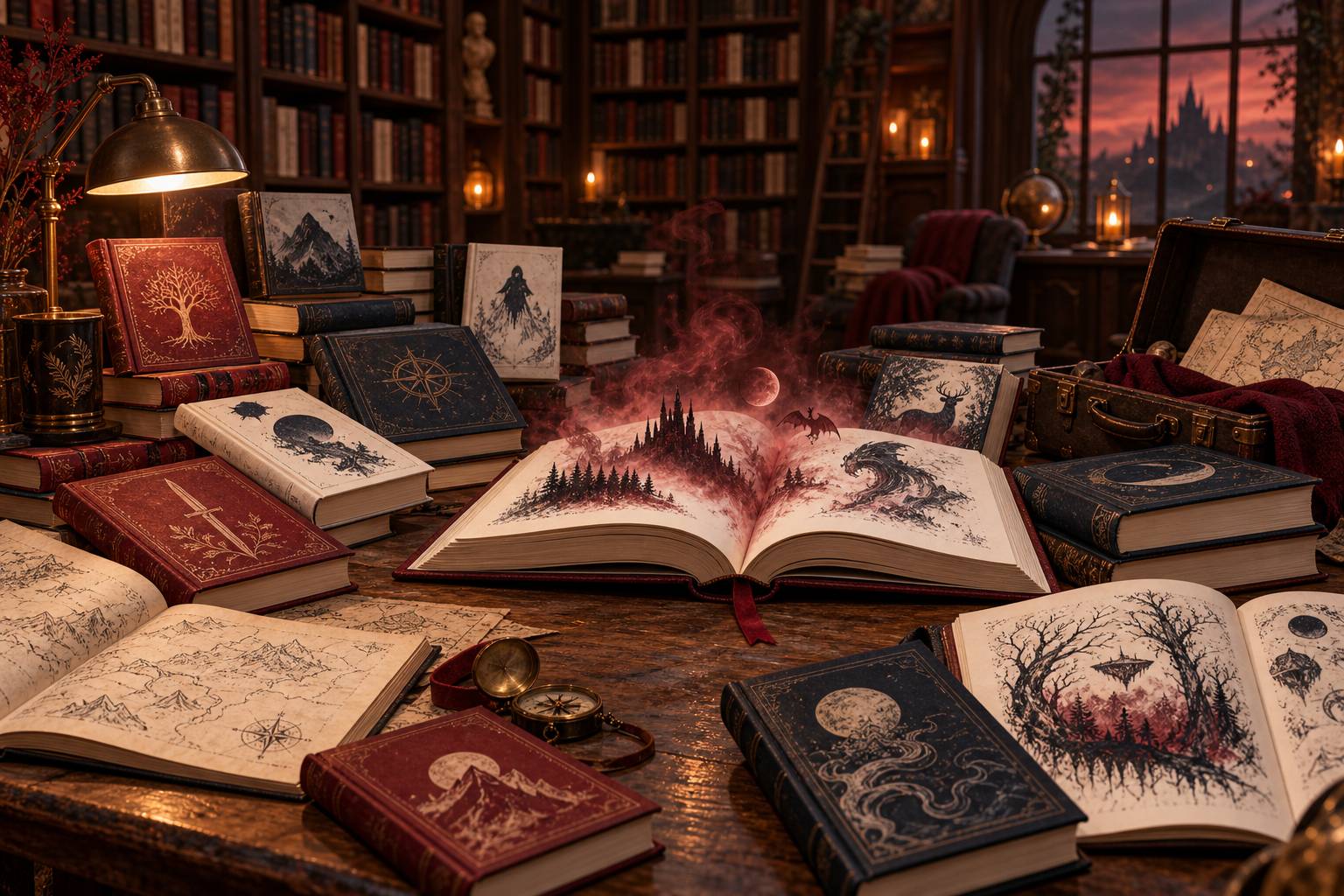 Illustration éditoriale du sujet : Libri fantasy: 20 saga imperdibili da scoprire assolutamente